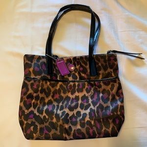 Coach purse. Cheetah print. Like new.